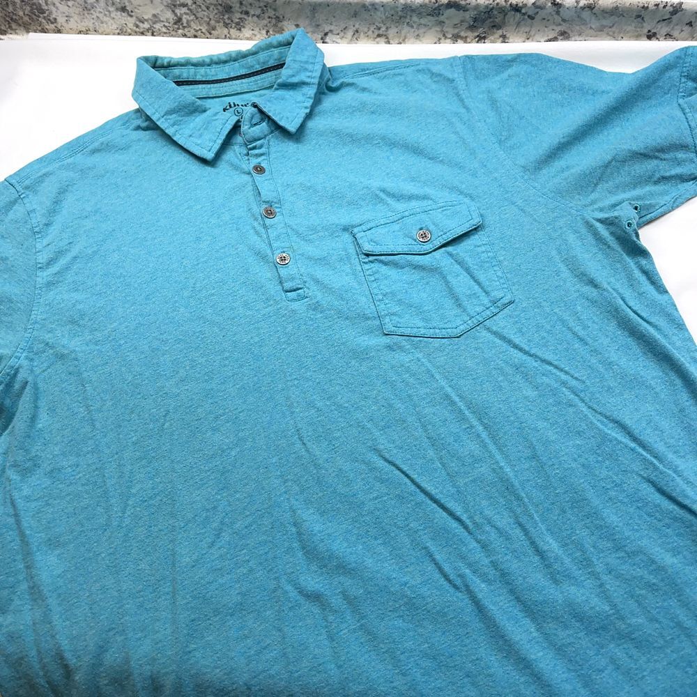 Kuhl Womens Size Large Teal Pocket Polo Shirt With Pocket Hidden Pocket Hiking